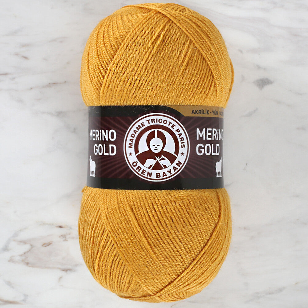 Örenbayan Merino Gold Hardal El Örgü İpi - 115